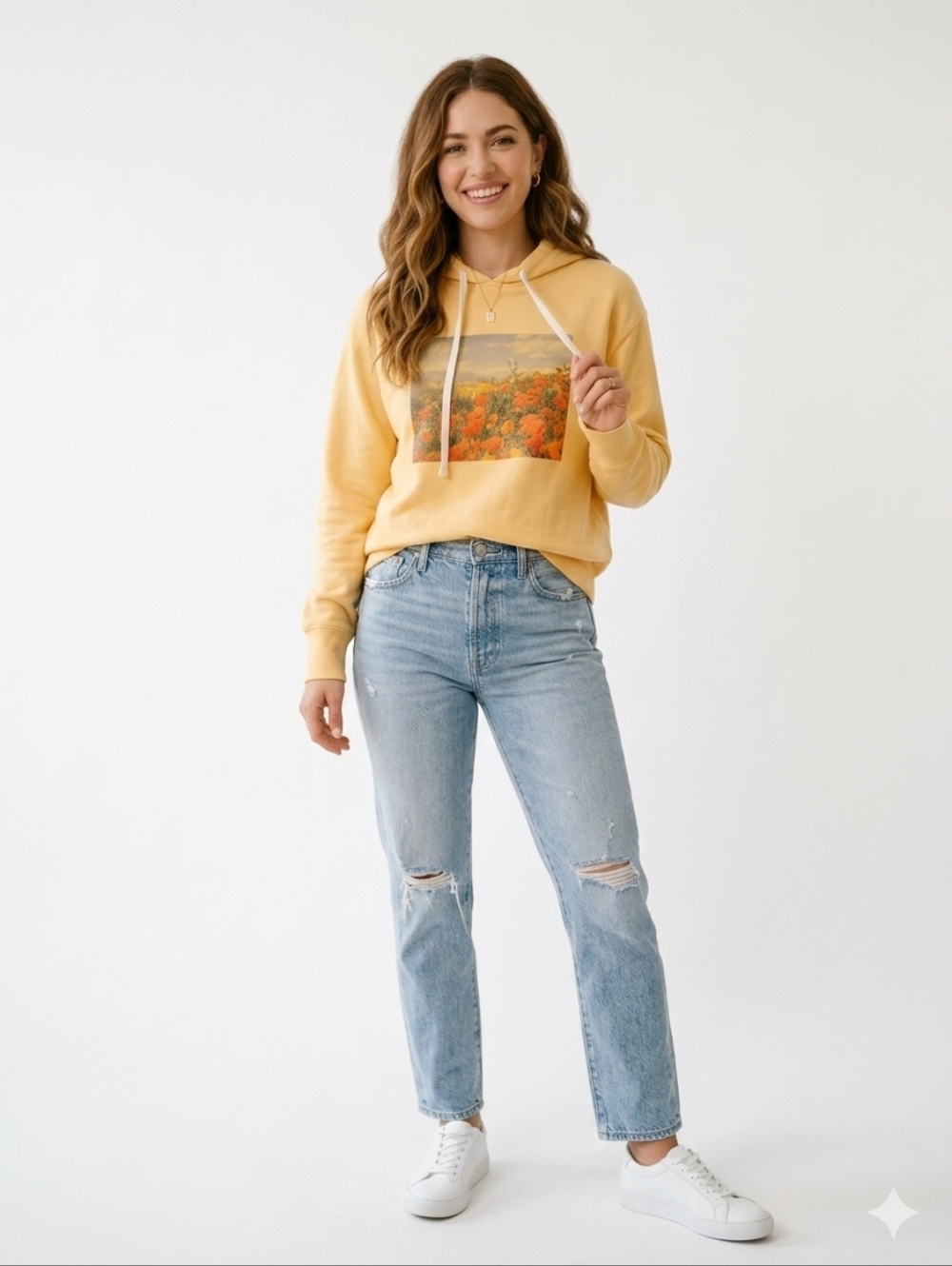 Madewell x Siobhán O'Dwyer Poppy Landscape Hoodie Sweatshirt